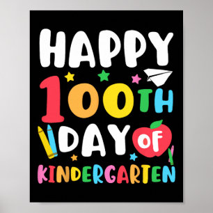 100-årsdagen för Kindergarten Lärare Kids 100 D Poster