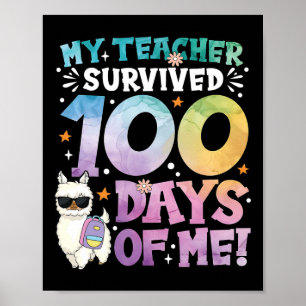 100-årsdagen för min lärare Överlevt 100 dagar O Poster