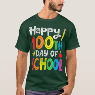 100-årsdagen för skollärare - barn Lycklig 100 T Shirt