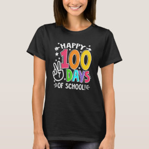 100-årsdagen för skollärare - barn Lycklig 100 T Shirt
