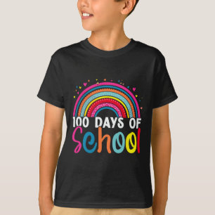 100-årsdagen för skollärare Kids Retro Groovy 100 T Shirt