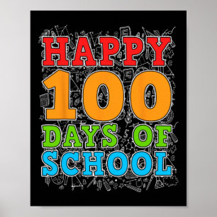 100-årsdagen för skolläraren Student Kids i lyckli Poster