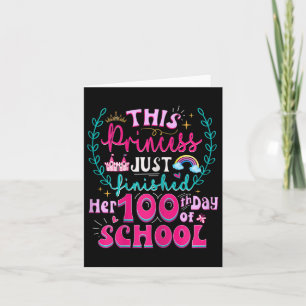 100-årsdagen för skolprinsessan Cute Kids Girls To Kort