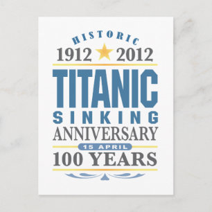 100-årsdagen för Titanics sjunkande Vykort