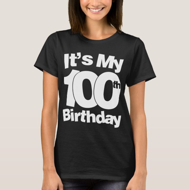 100-årsdagen. Min 100-årsjubileum 100-årsjubileum T Shirt (Framsida)