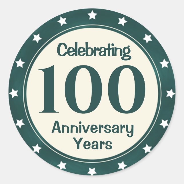 100-årsdagen runt klistermärke (Framsida)