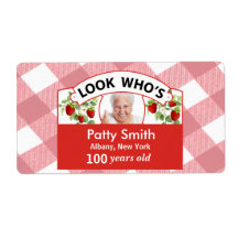 100-årsdagsetiketter - Lätt att anpassa