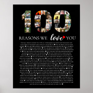 100-årsdagsskäl varför vi älskar dig foto poster
