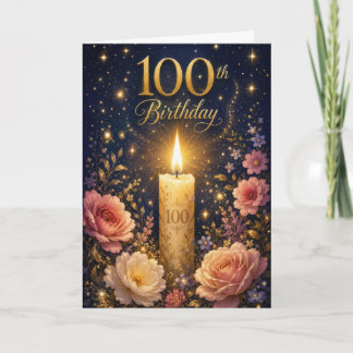 100-årsfirande med ljus kort