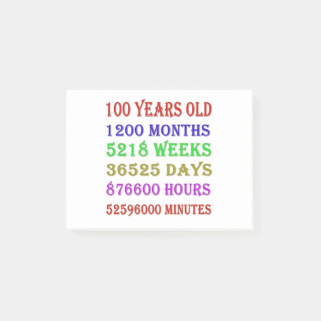 100-årsjubileer post-it block (Framsida)