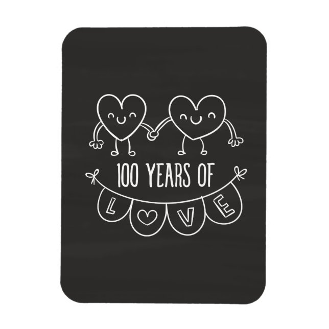 100-årsjubiléet av Hearter från Massik Chalk Magnet (Vertikal)