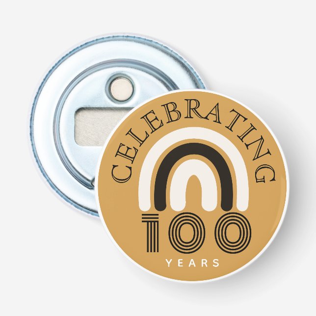 100-årsjubileum Modern design flasköppnare  (Framsidan)