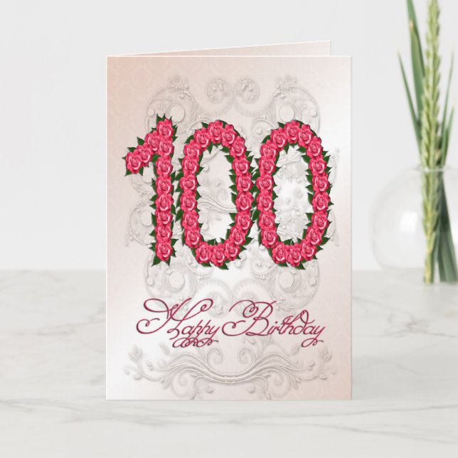 100-årskort med ro och löv kort (Framsida)