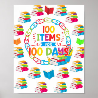 100 artiklar för 100 dagar 100-dagarsdagen för sko poster
