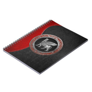 [100] Assyrian Winged Bull - Silver Lamassu Anteckningsbok