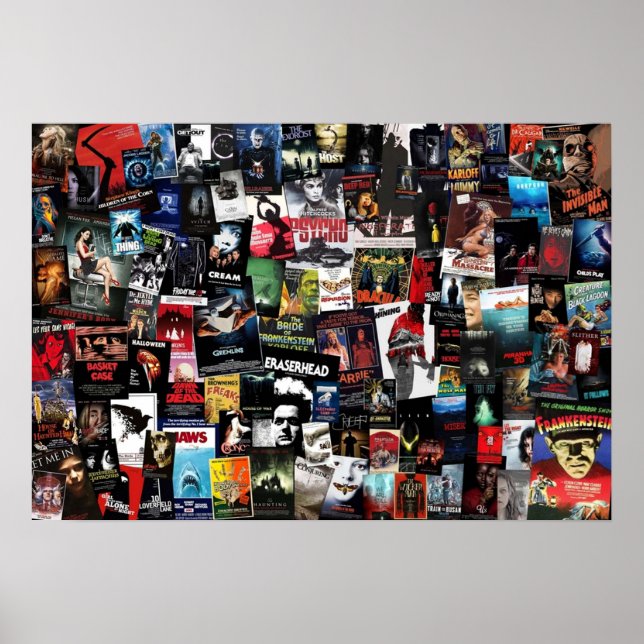 100 Bästa skräckfilmer från hela tidsinsamlingen Poster (Framsidan)