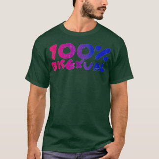 100 Biseual Pride Flagga Proud LGBTQ Coola HGBT Al T Shirt