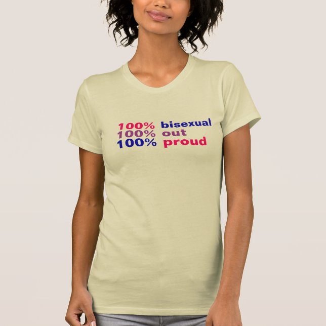 100% Bisexuell T Shirt (Framsida)