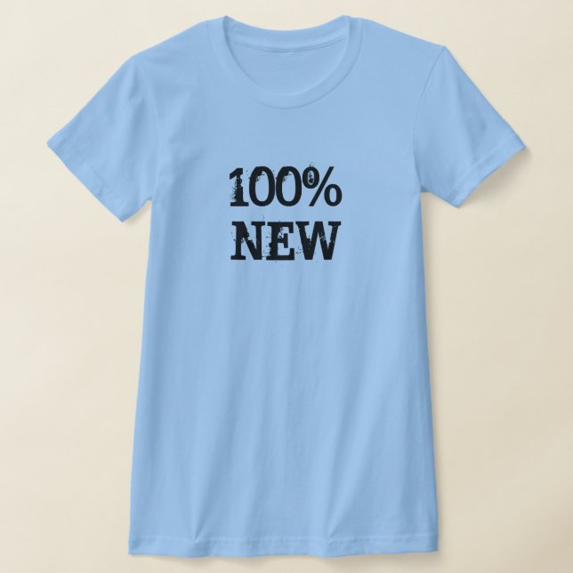 100 % blå nyans t-shirt (Laydown)