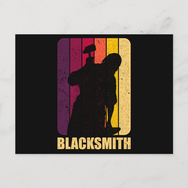 100.Blacksmith Blacksmithing Metalworking Gift Meddelande Vykort (Framsida)