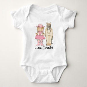 100 % Blond Cowgirl and Horse Tee Shirt