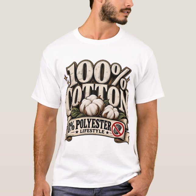 100% BOMULL / 0% POLYESTER LIVSSTIL T SHIRT (Framsida)