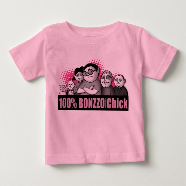 "100 % BONZO Chick" Design av John Rivas Tee Shirt (Framsida)