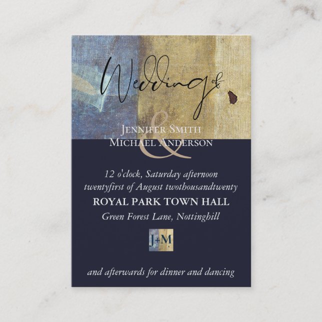 100 Bröllopsinbjudningar för den moderna urbana fl Visitkort (Framsida)