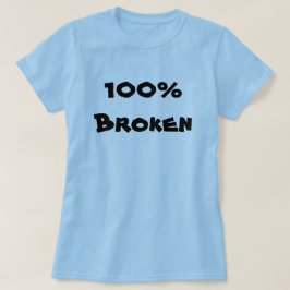 100 % bruten blå tee shirt