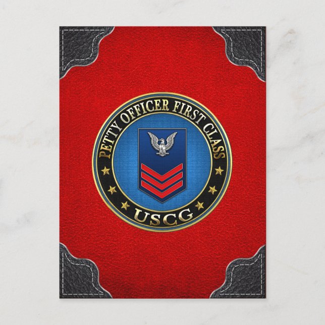 [100] CG: Petty Officer First Class (PO1) Vykort (Framsida)