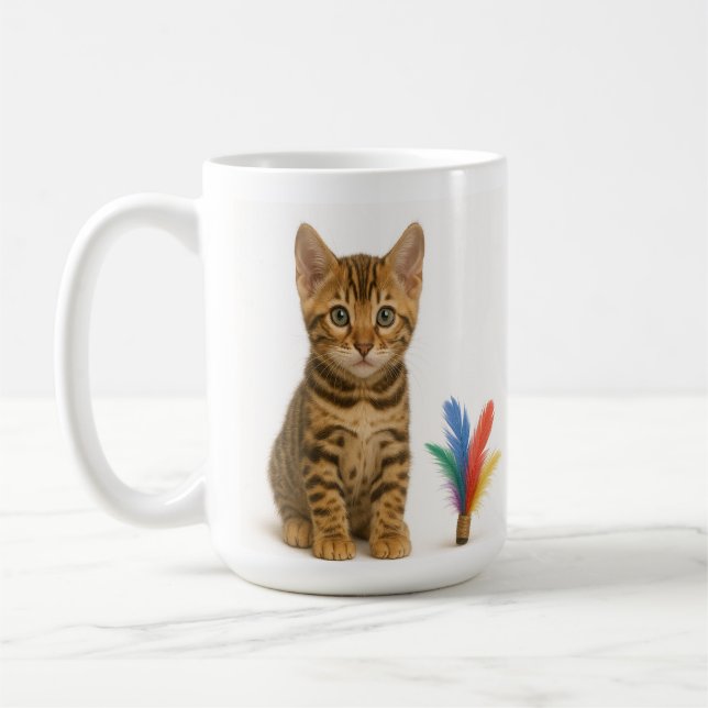 100 % Chance of Chaos - Bengal Kitten Stil Kaffemugg (Vänster)