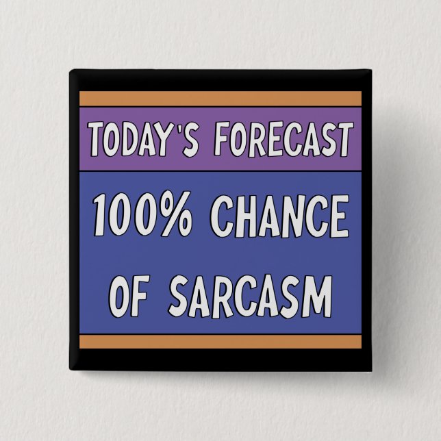 100 % Chance of Sarcasm Knapp (Framsida)