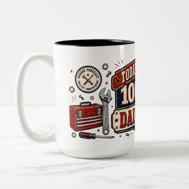 100% chans att pappa fixar det Kaffe kopp (Vänster)