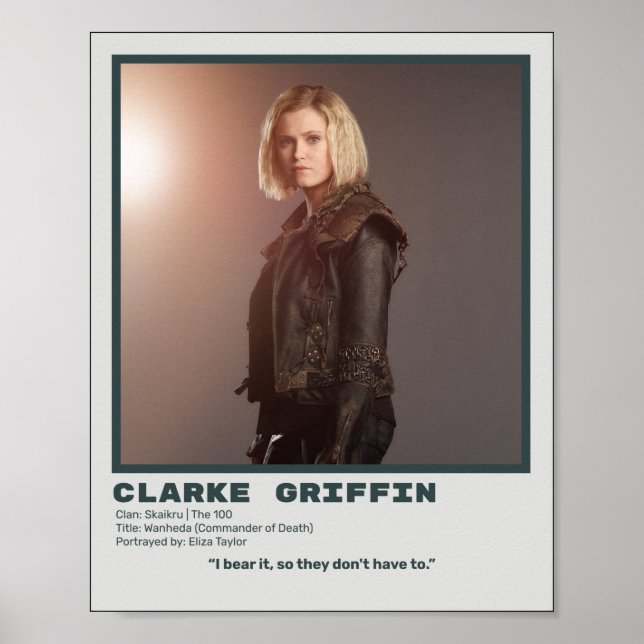 100 Clarke Griffin Poster (Framsidan)