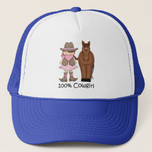 100% Cowgirl and Horse Hat Truckerkeps