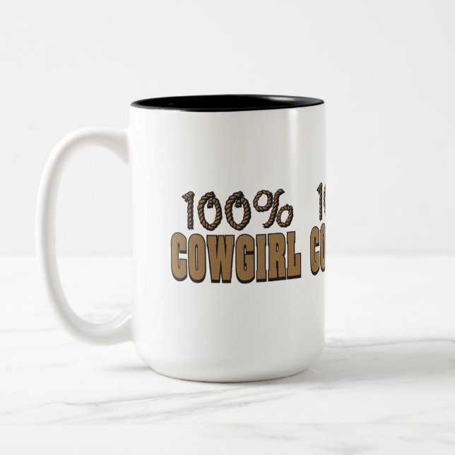 100% Cowgirl Två-Tonad Mugg (Vänster)