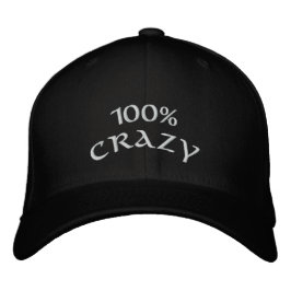 100 % Crazy Broderad Keps