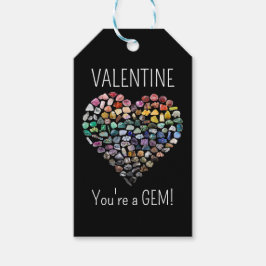 100+ Crystals Gems Minerals Valentines day Heart Presentetikett