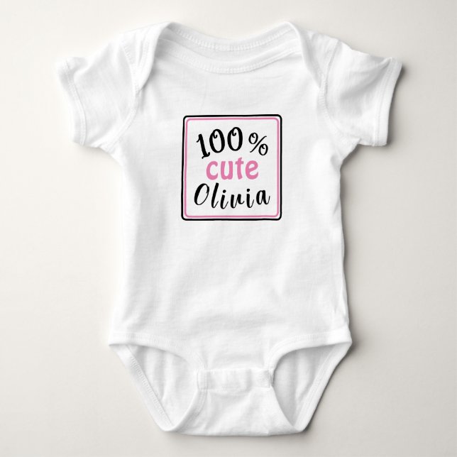 100 % Cute Baby-kostym T Shirt (Framsida)