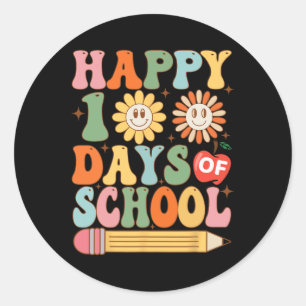 100 dagar 100 dagar i skolan för pojkar och flicko runt klistermärke