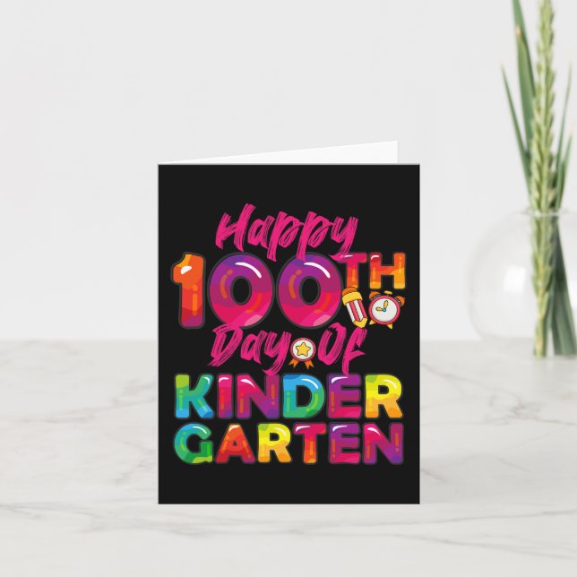100 dagar alla Student Lärare Lycklig 100 KI-dagen Kort (Framsida)