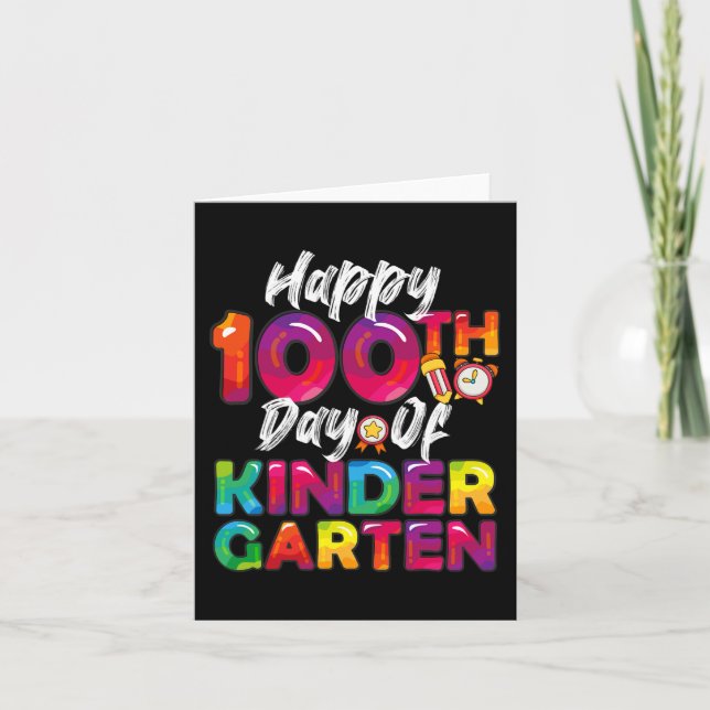 100 dagar alla Student Lärare Lycklig 100 KI-dagen Kort (Framsida)