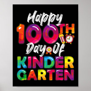 100 dagar alla Student Lärare Lycklig 100 KI-dagen Poster