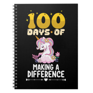 100 dagar att göra en skillnad Enhörningsskola Anteckningsbok