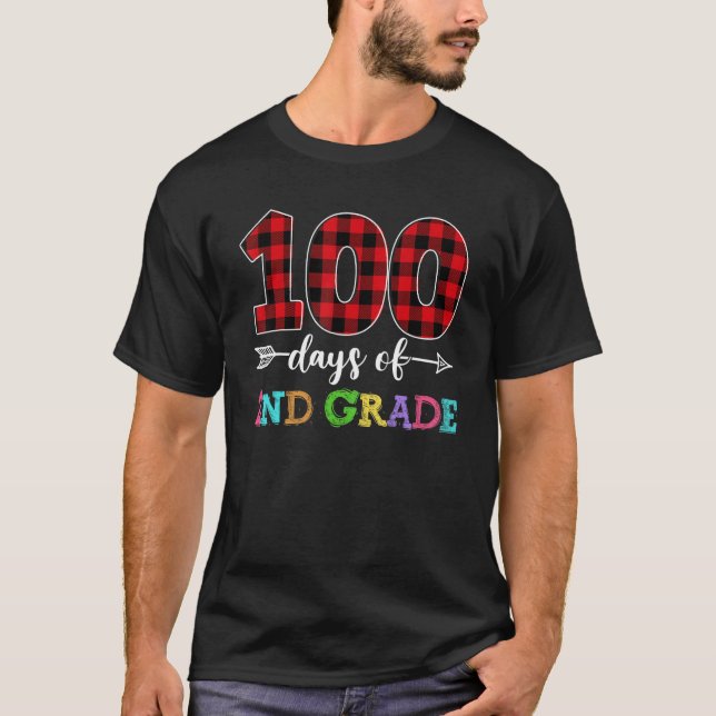 100 dagar av 2:a Klass-paceterrött 100-dagarsdagen T Shirt (Framsida)