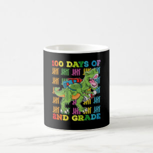 100 dagar av 2:a klass T Rex dinosaurieskola Kaffemugg
