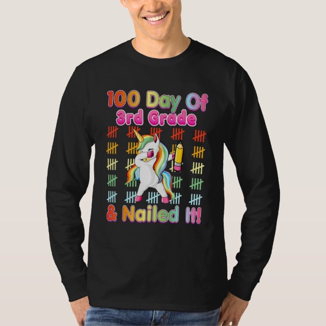 100 dagar av 3:e Klass och 100-dagarsuniversitetet T Shirt (Framsida)