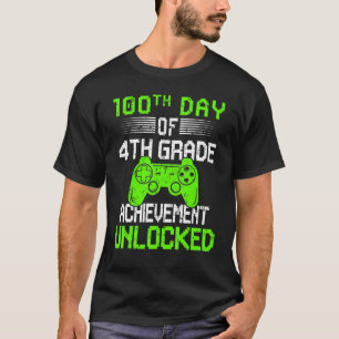 100 dagar av 4:e klass-spelaren 100 skoldag 4 t shirt