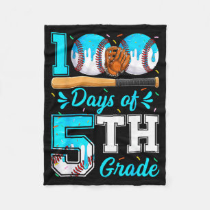 100 dagar av 5:e klass baseball 100:e dagen i skol fleecefilt