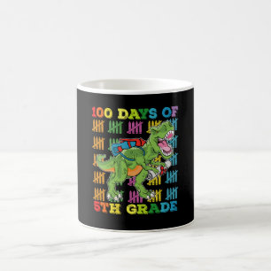 100 dagar av 5:e klass T Rex dinosaurieskola Kaffemugg